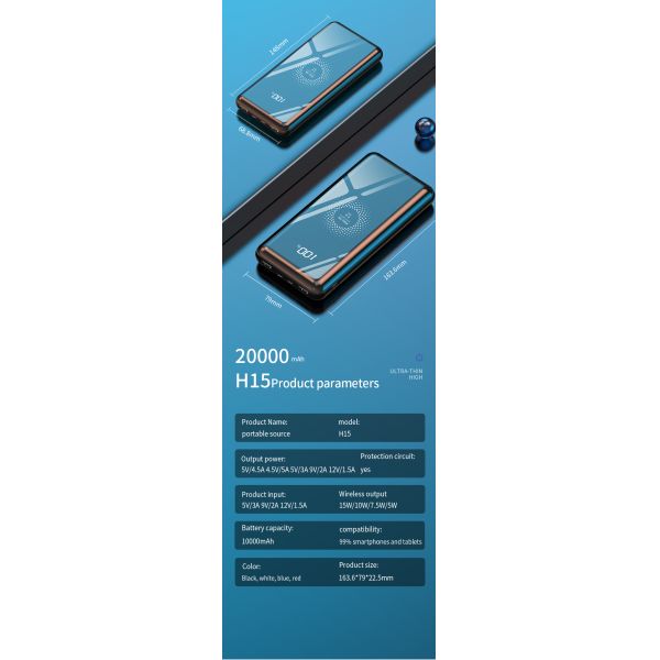 New Products Wireless Charger Power Bank 20000mah Fast Charging Power Banks