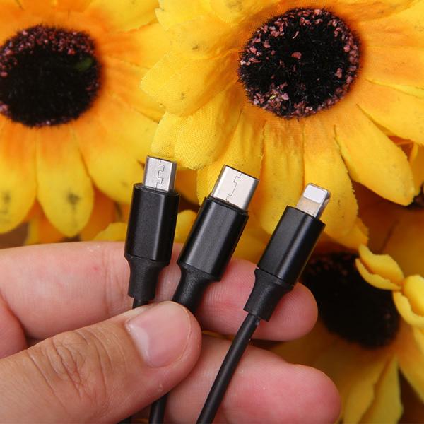 Nylon Braided 1.5M Cable Magnetic 3 In 1 Charging Cable
