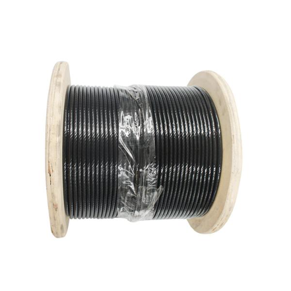 Câble métallique de gymnastique 7x19 4mm-6mm, gainé de TPU noir, pour équipement de fitness