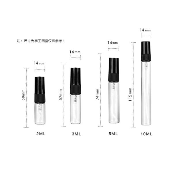 2ML 3ML Perfume Spray Bottle Empty Portable Printable Liquid