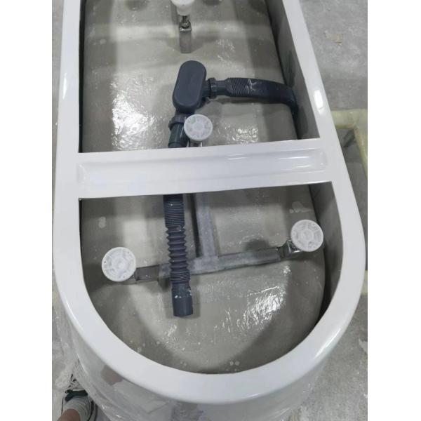 US 200 Samples Freestanding Acrylic Bathtub Narrow Rim Border Bulk Packing Oval Design