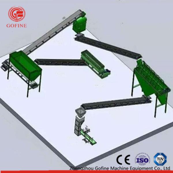 Linha de produção pulverulento adaptação forte do adubo orgânico da cor verde