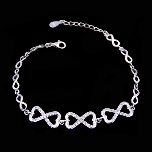 Реальные серебряные перекрестные украшения браслета/регулируемая цепь расширения браслета