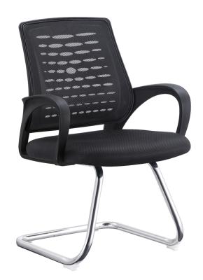 Non Wheeled Portable Office Chair , Commercial Desk Chairs Black Long Using Life