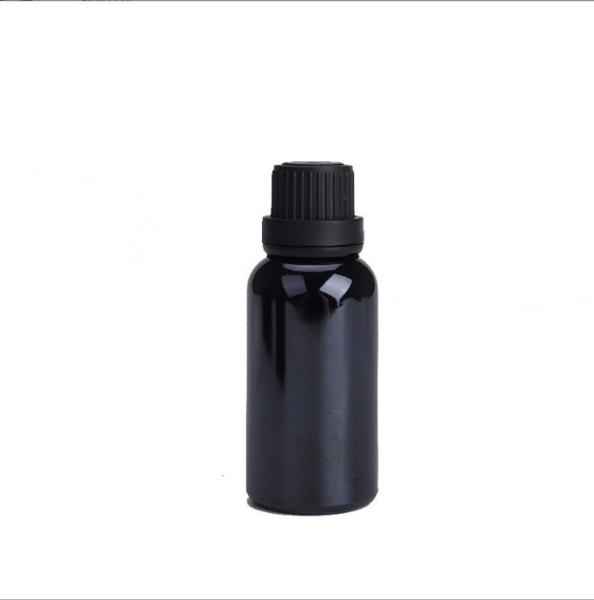 Garrafa de vidro cosmética essencial preta de garrafa de óleo 5g 10g 15g 20g 30g 50g 100g com tampão