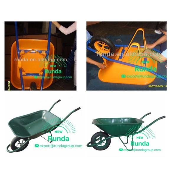 Steel Tray Heavy Duty Wheelbarrow , County Clipper Wheelbarrow 65L Water Capacity