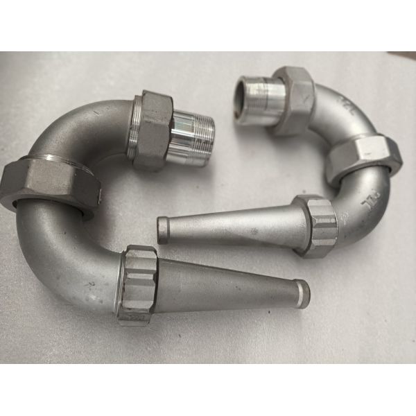 Sprinkler truck front three bend spray rack aluminum alloy circular spray nozzle