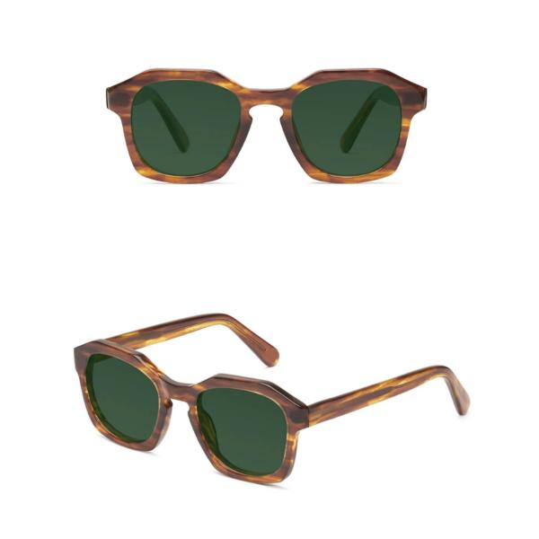 Vintage Polygonal Sunglasses for Women Men Polarized sun Lens 400 UV protection Durable Outdoor Eyeglasses