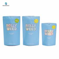 Bolsa de embalaje de hierba a prueba de olor con protección UV en amarillo negro con diseño personalizado