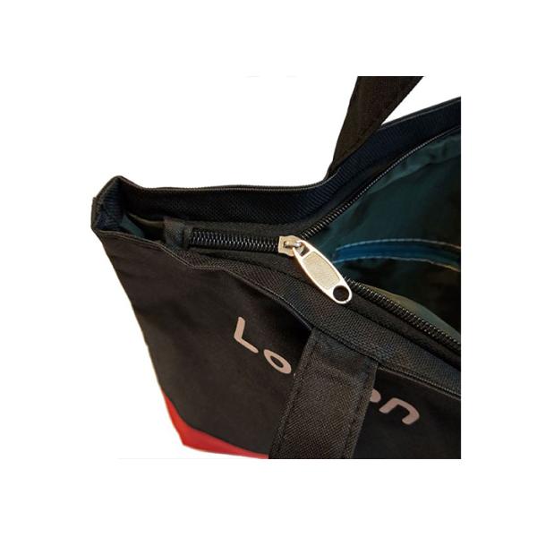 Two Tone 12oz Canvas Tote Bags With Zipper And Inside Polyester Lining