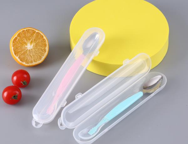wholesale Cartoon Design Printing Handle Baby Kids Spoon And Fork Set Stainless Steel silicon handle cute flatware set