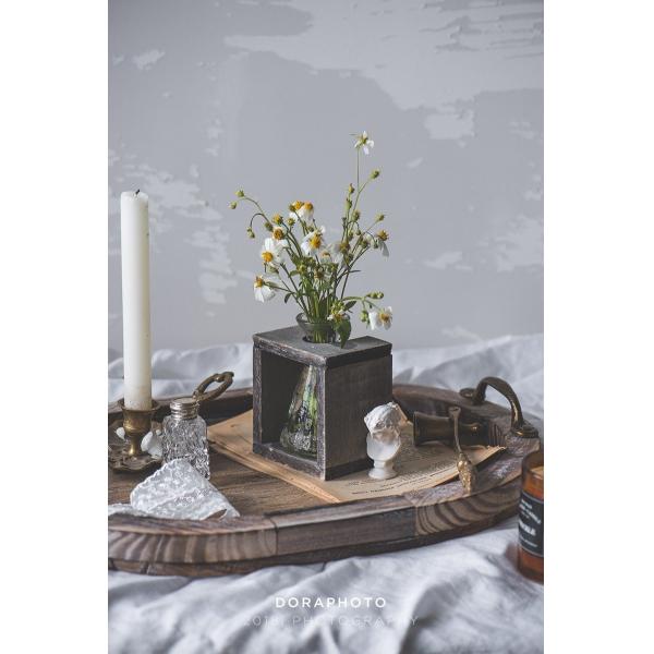 Metal Handled Wooden Serving Tray for Tea and Leisure Time Customizable