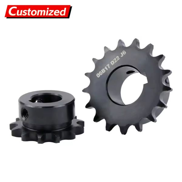 Custom 45# Steel Sprocket with 21-30 Teeth — ISO Standard Roller Chain Sprocket for Precision Machinery