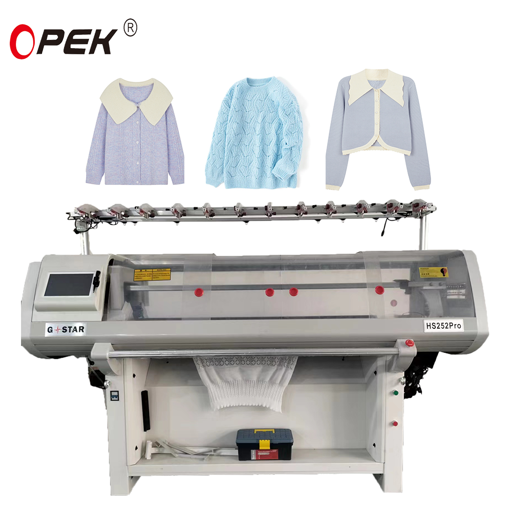 Dual System Single Carriage Flat Bed Knitting Machine for Making Collar and Sweater