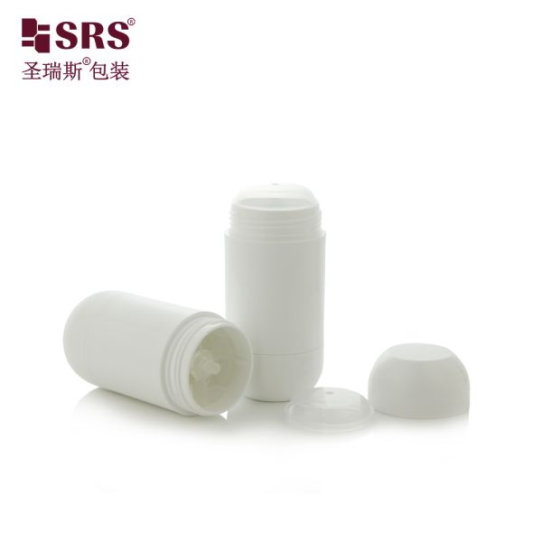 D054 SRS 30ml Deodorant Stick Case: Custom Tinted PP PCR Recycled Deodorant Packaging (Blush & Sage Hues)