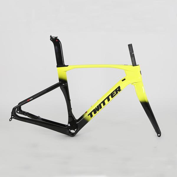 45cm  Carbon Road Bike Frame , Hybrid Bike Frameset For 700x40C Tyre
