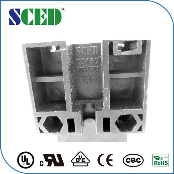 Pitch 27mm Panel Mount Terminal Block PBT Black Steel Screw Brass Board