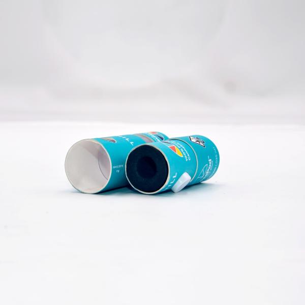 Custom Vape Child Resistant Paper Packaging Small Round Paper Tube with Clear Window