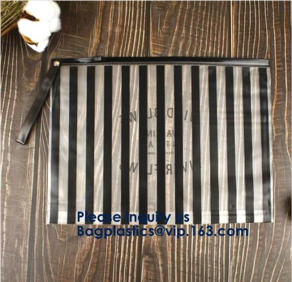 Hot Sale Waterproof Frosted Slider PVC Zipper Bags Wholesale Custom Printed Plastic Transparent k Cloth Bag