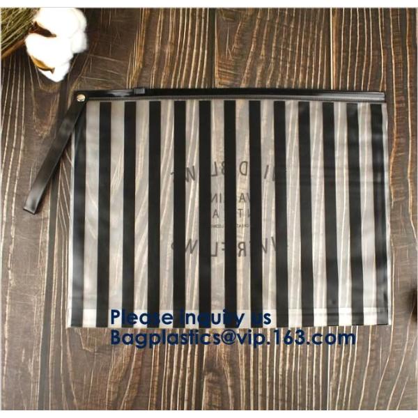 Hot Sale Waterproof Frosted Slider PVC Zipper Bags Wholesale Custom Printed Plastic Transparent Zip lockk Cloth Bag