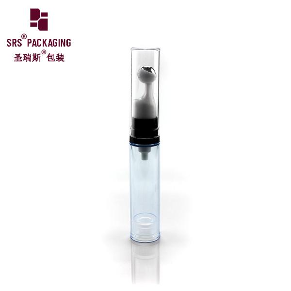 semi-transparent blue injection roller ball airless pump bottle 5ml