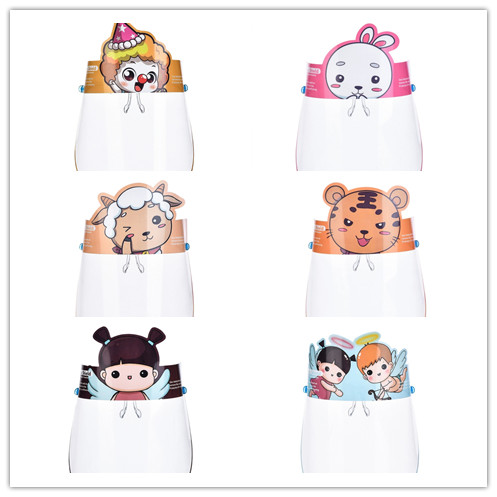 Anti Droplet Cartoon PET Plastic Face Shield Glasses For Kids 0.31mm Thickness