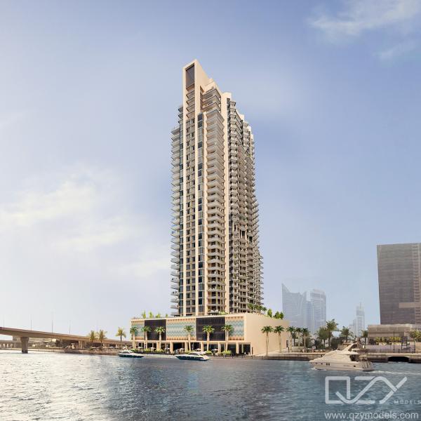 Dubai Missoni Residential Архитектурная физическая модель лазерного резки DAR GLOBAL 1/100