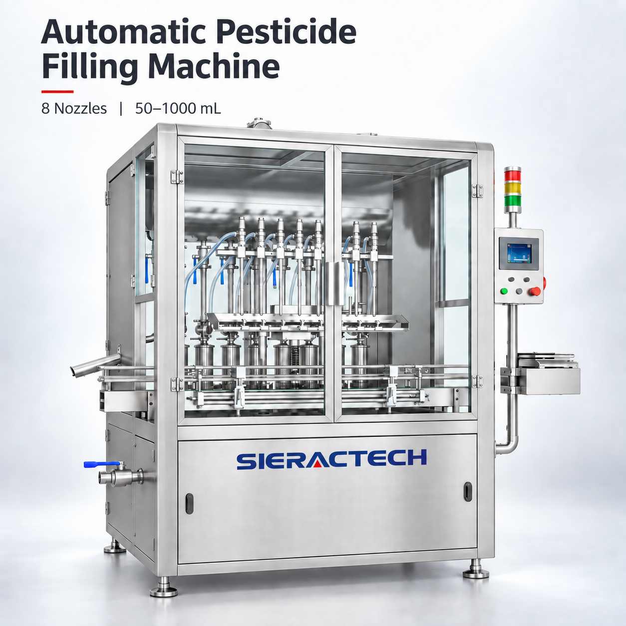 Automatic Pesticide Filling Machine for 50–1000 mL Bottles