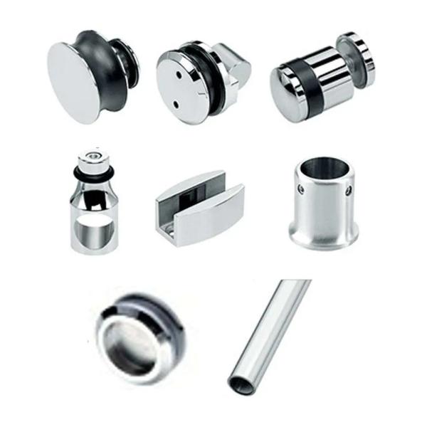 OEM CNC Hardware Parts Cabinets Stainless Steel Frameless Sliding Glass Shower Doors