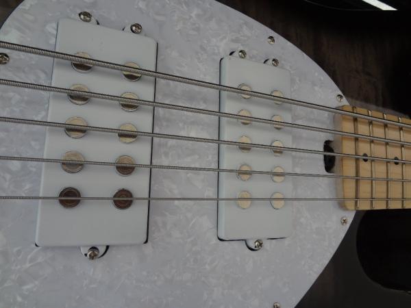 5 string bass guitar Erine ball sting ray 5 Gray quilted maple body maple neck and fingerboard
