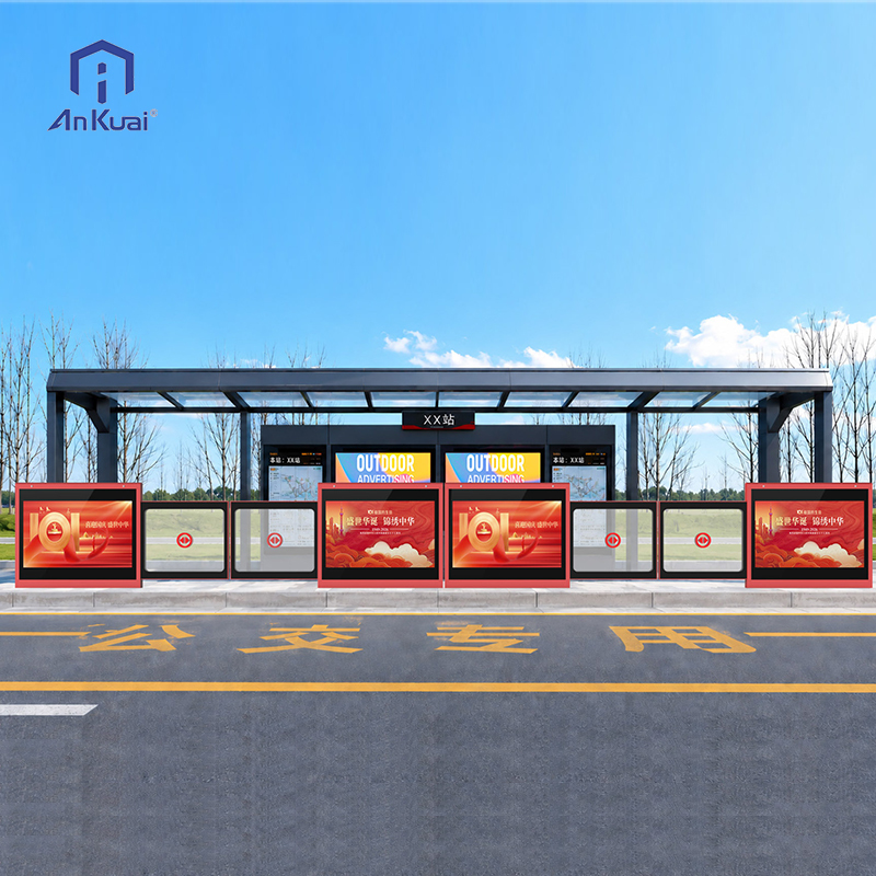 Outdoor BRT Bus Shelter Platform Screen Door Electric Automatic Sliding Safety