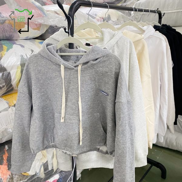 2nd Hand Chinese Hooded Sweatshirt Fashionable Large Sized Used Winter Clothes