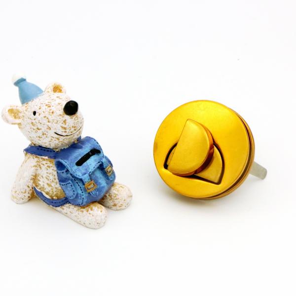 Leather bag metal fittings fashion round shape OEB gold color twist lock for handbags/purse