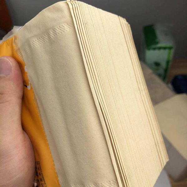Wholesale High quality unbleached virgin bamboo pulp 3 ply facial tissue paper