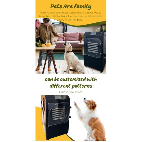 25кг/ч Черный вакуумный сушильщик для домашних животных, обработка пищи, домашний лабораторный сушильщик