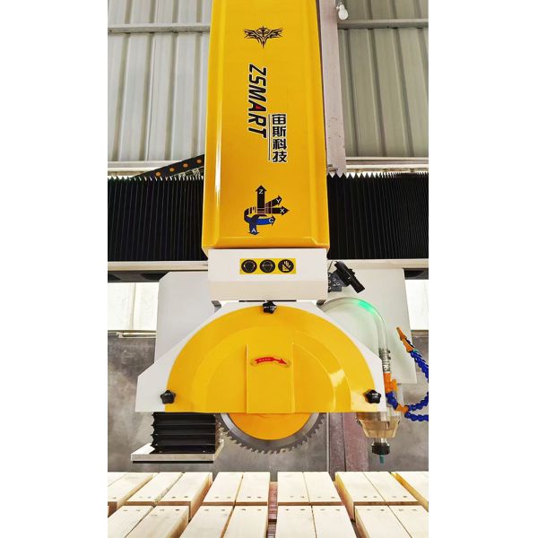 ZEUS 4+2 Axis Bridge Cutting CNC Machine HD Camera Stone Suction Cup for Granite with Core Motor Component 15 kW 3200mm