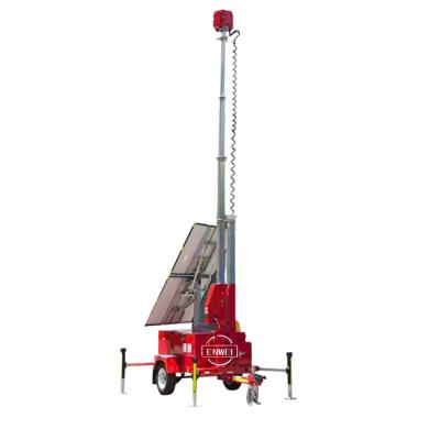 Mobile Solar Powered Surveillance Units CCTV Tower Solar Trailer Security Camera Outdoor Parking Lot