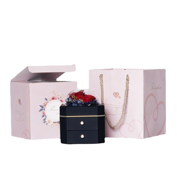 Пластмасса повторно использованная OEM ювелирных изделий 0.406kg подарочной коробки 115×115×110mm