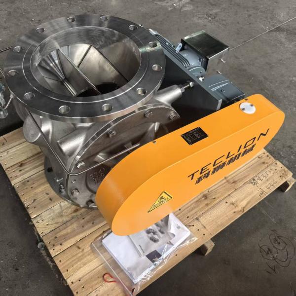 Stainless steel star shaped discharging rotary airlock valve for powders