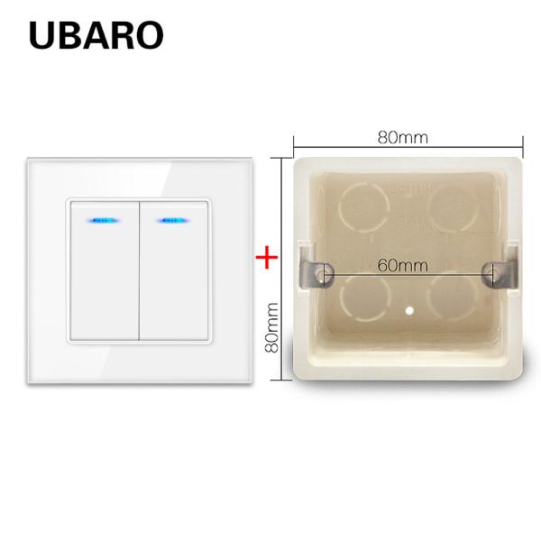 135g Gray Square Push Button Rocker Switch LED Indicator Rocker Light Switch