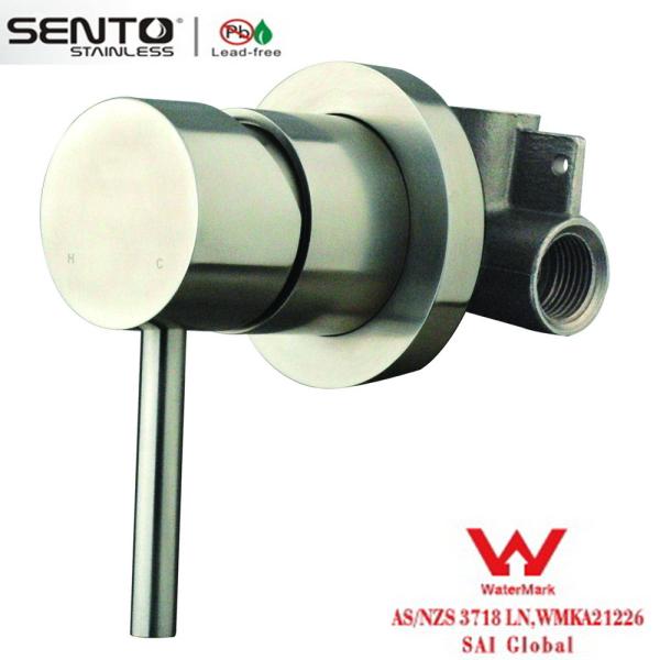 Sento Single handle wall-mounted shower mixer faucet with watermark