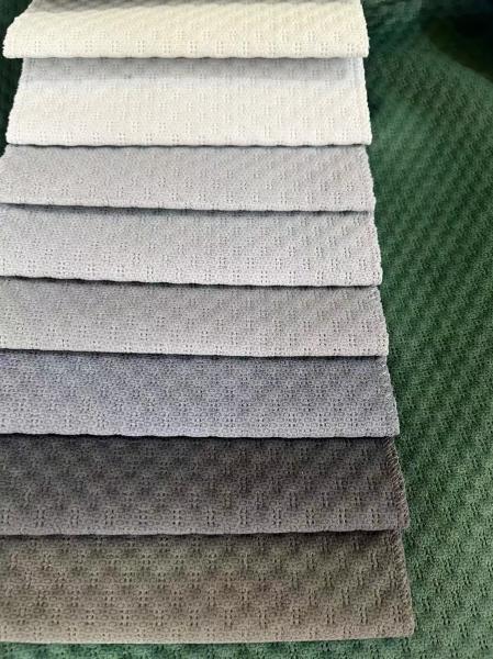 Printed Polyester Fabric For Sofa Ultrasonic Embossed Velvet Fabric