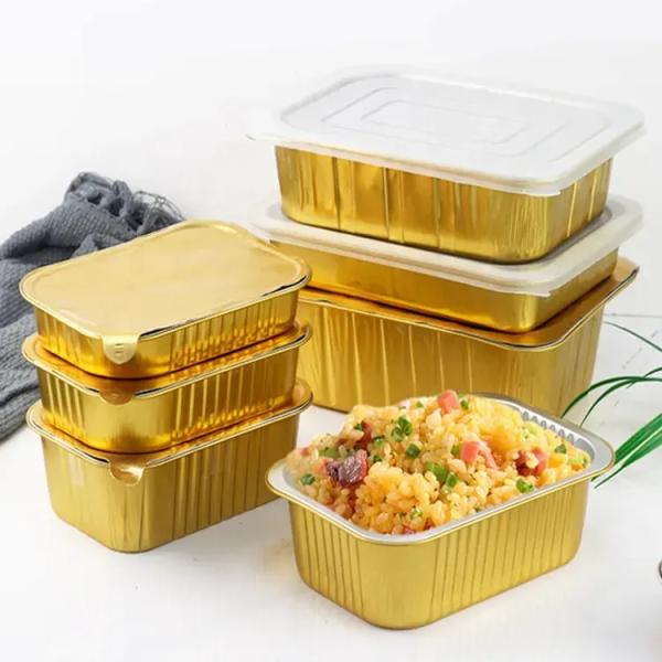 50pcs XMD Bakery 3.5 Oz Gold Foil Cupcake Tins Baking Cups Aluminum Wrappers Holders