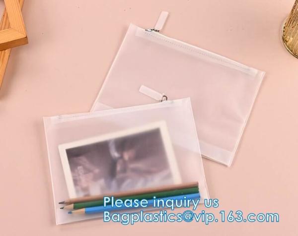 Biodegradable Customized PVC Matte Accessories Plastic Packaging Bag, Jewelry Pouch With Zipper Bag