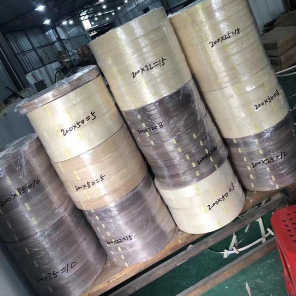 Faixa de vedação de borda personalizada Veneer natural preto de noz branco de carvalho Couro coberto de borda vedação de borda 0,5 mm Banda de borda de madeira