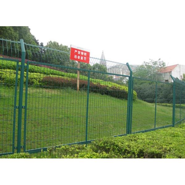 Durable Powder Coated Steel Wire Fencing Panels With Frame Finishing