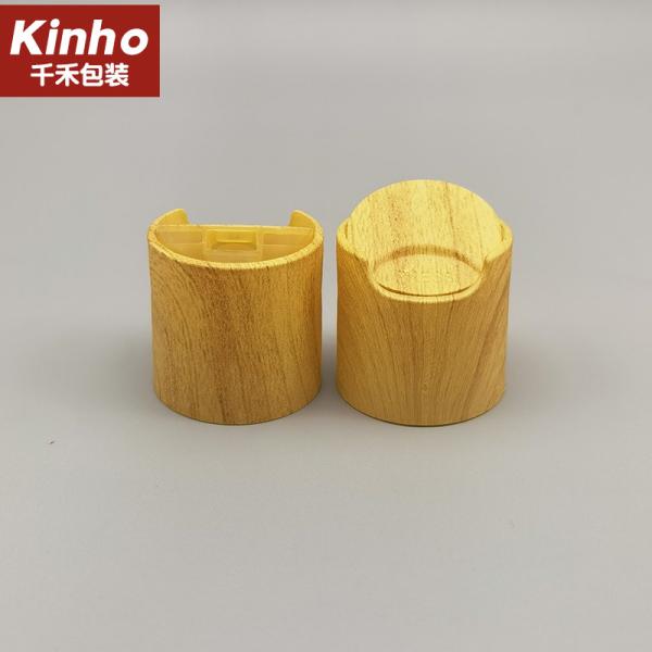 Wooden Pattern 18mm Disc Top Caps Water Transfer 20mm 24mm 28mm Shampoo Bottle Tops