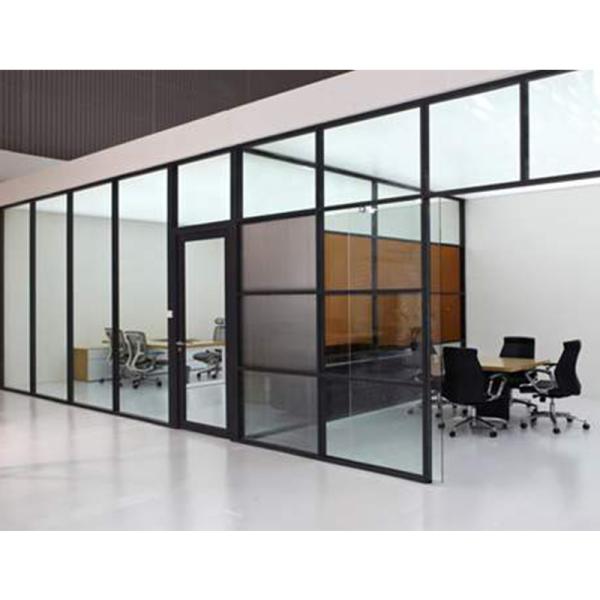 Demountable Office Glass Partition Wall with 30-42dB Sound Insulation and 108mm/90mm Thickness
