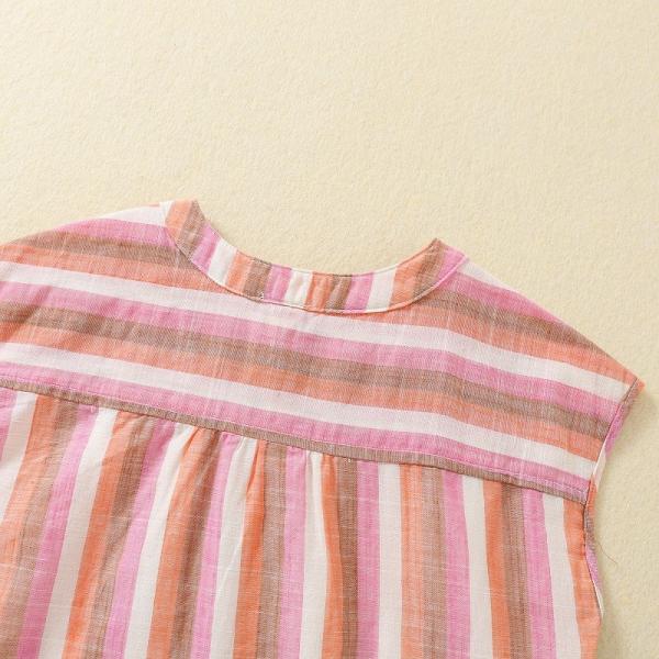Kids Blouses And Shirts Children's Stripe Top 2023 Summer Casual White Shirts Teenager School Brand Outerwear Cotton