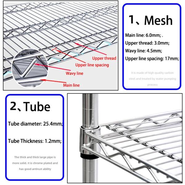 ESD Steel Wire SMT Shelving Cart Stainless Steel Rack Reel Storage Rack